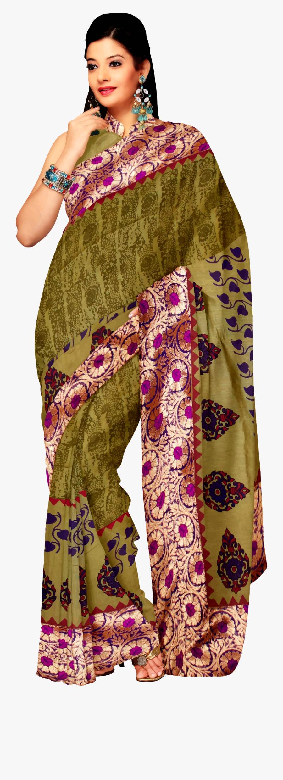 Saree Clipart Tiranga , Png Download - Saree Clipart Transparent, Transparent Clipart