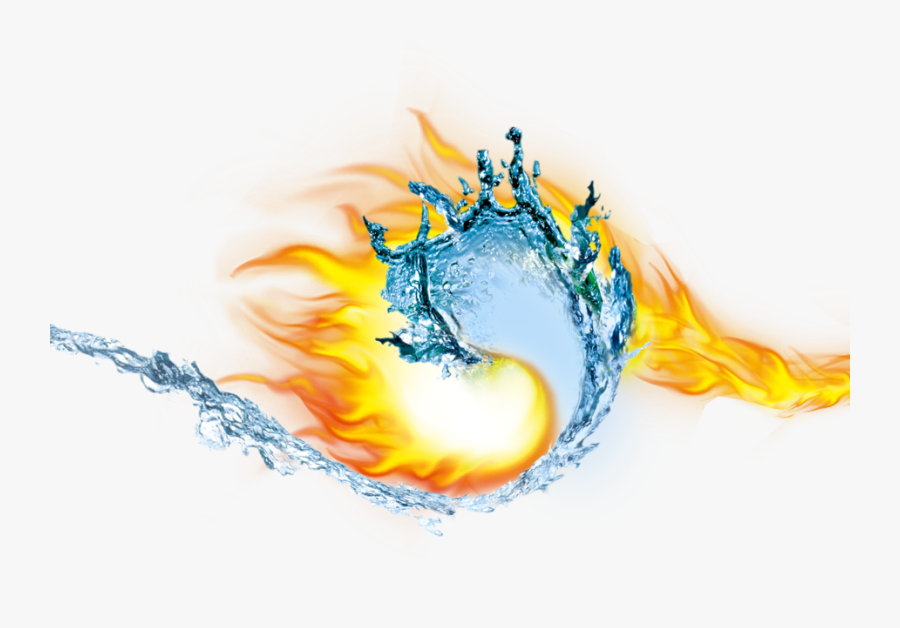 Ice Clipart Fire - Fire And Ice White Background, Transparent Clipart
