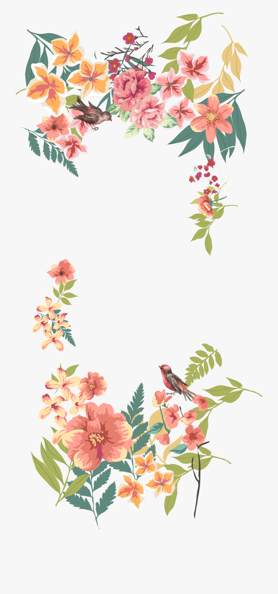 Flower Euclidean Vector Floral Design - Transparent Flower Border Vector Png, Transparent Clipart