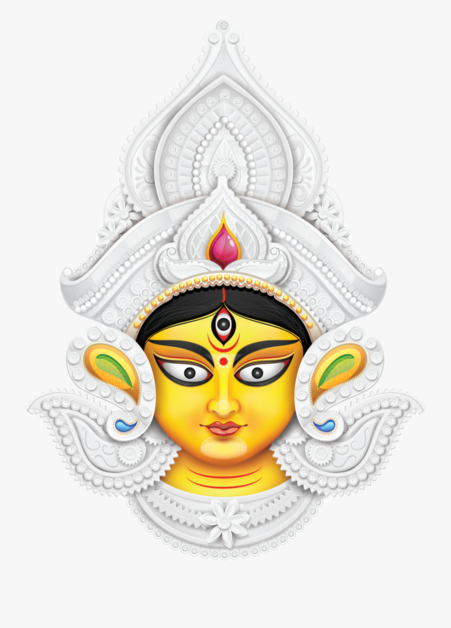 Maa Durga Face Hd Image - Animated Happy Navratri Gif, Transparent Clipart