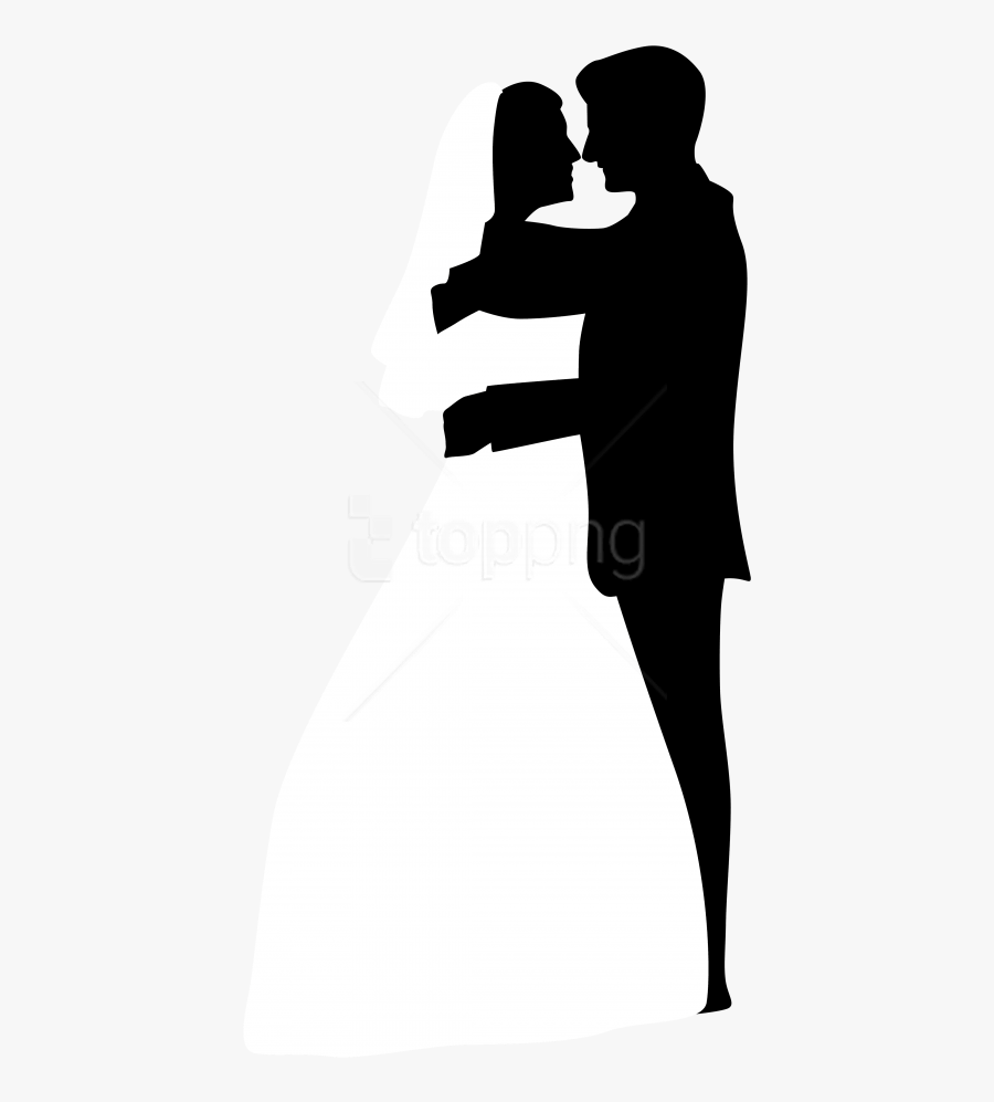 Free Png Wedding Couple Silhouettes Clip Art Png Images - Wedding Couple Silhouette Clip Art, Transparent Clipart