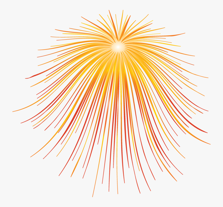 Golden Fire Work Png, Transparent Clipart