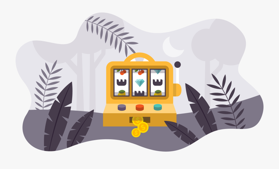 Playing Online Slots - Illustration, Transparent Clipart