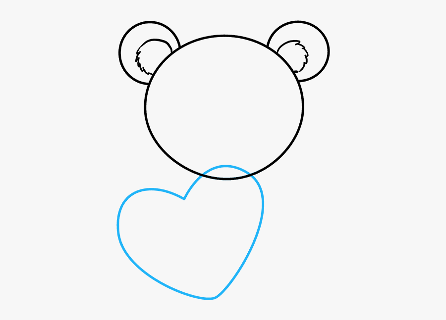 How To Draw Teddy Bear With Heart - Draw Teddy Bear Step By Step, Transparent Clipart
