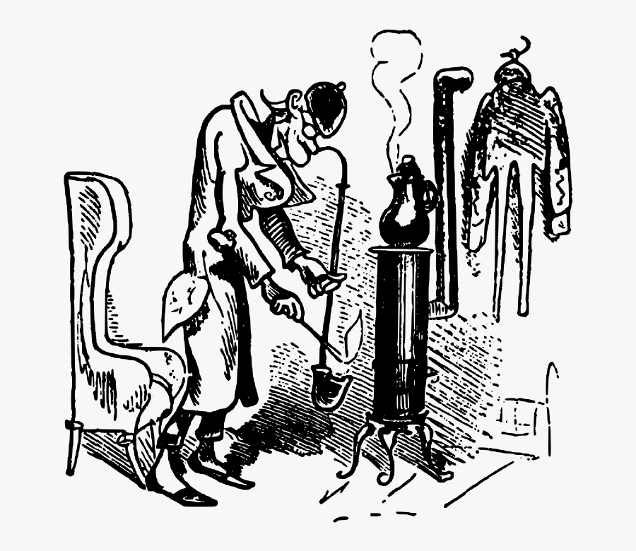 Max Und Moritz - Old Man Smoking Hookah Clipart, Transparent Clipart