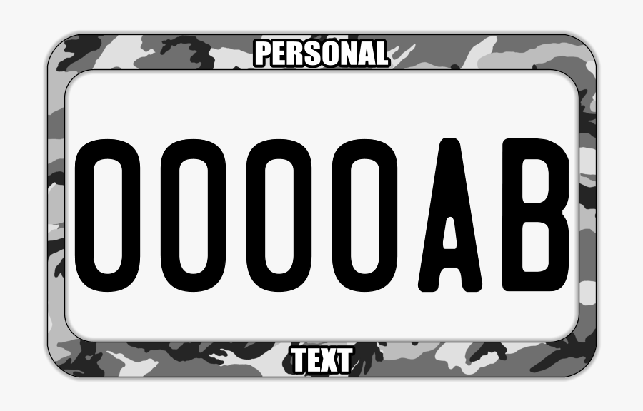 Camo Border - Wisconsin Bucky License Plate, Transparent Clipart