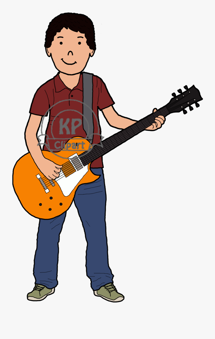 Transparent Guitar Player Clipart - Clipart Guitar Player, Transparent Clipart