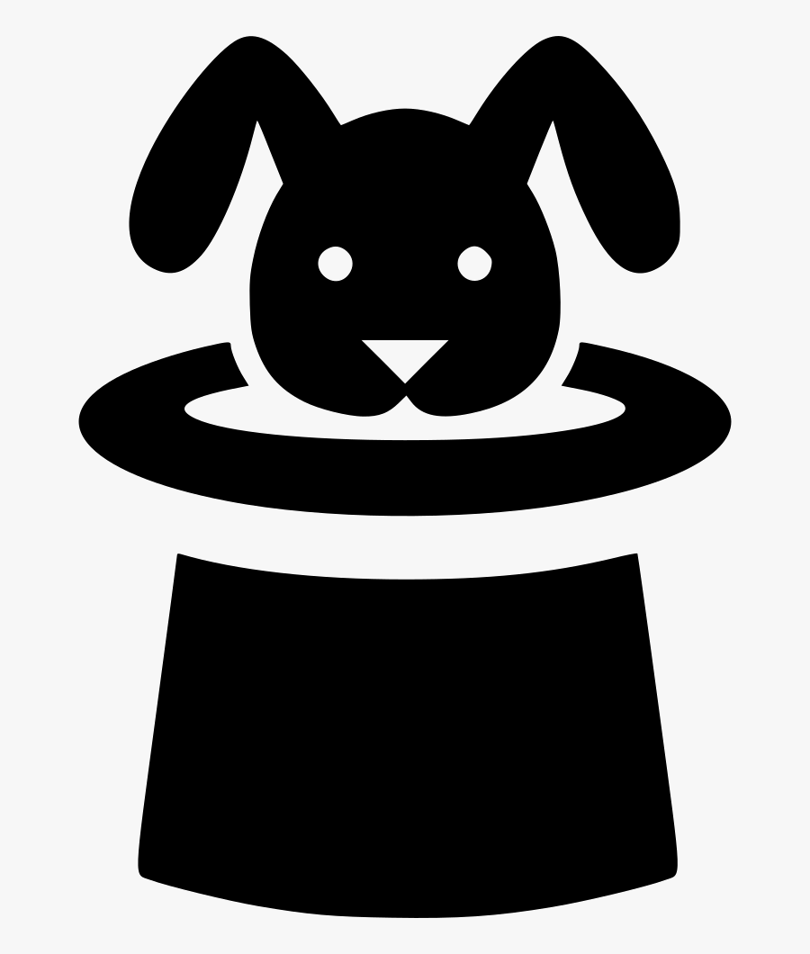 Magic Hat Bunny Trick - Bunny In A Hat Icon, Transparent Clipart
