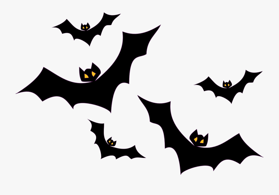 #halloween #happyhalloween #bat #cat #witch #witches - Bats Clipart, Transparent Clipart
