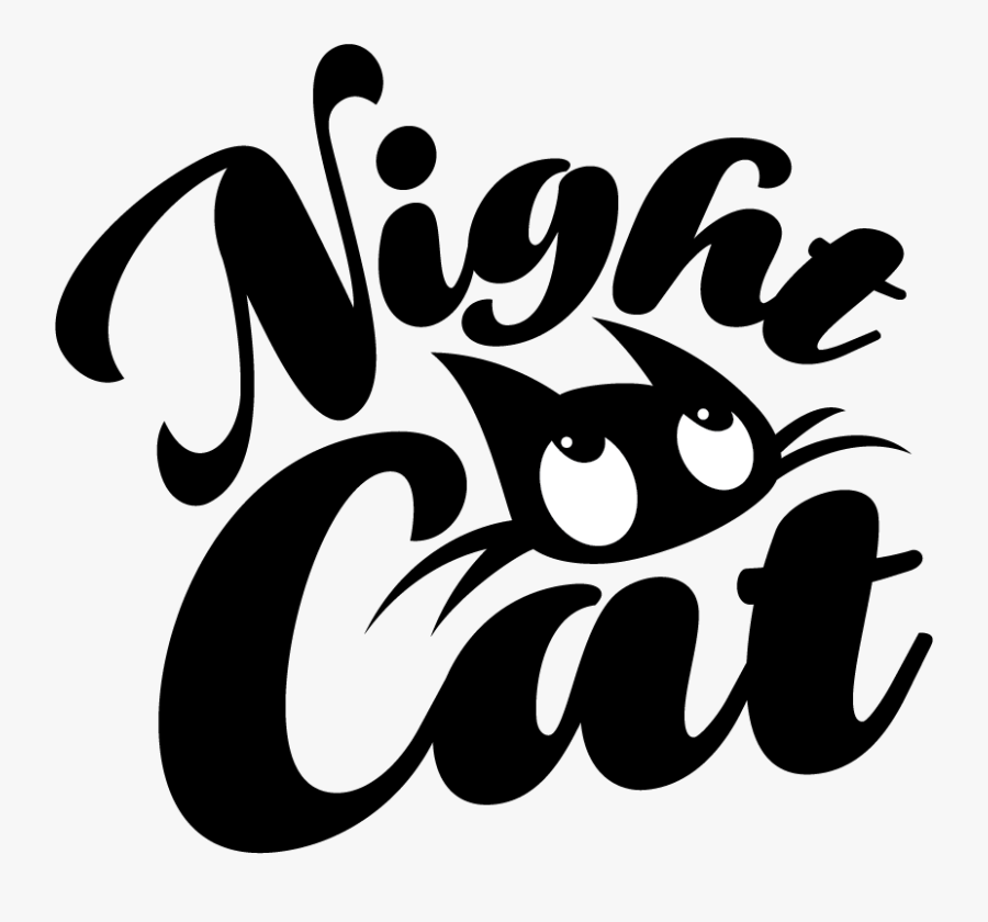 The Night Cat - Night Cat Logo, Transparent Clipart
