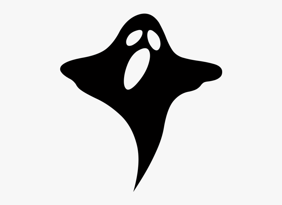 Halloween, Ghost, Black, Silhouette, Cry, Mouth, Eyes, Transparent Clipart