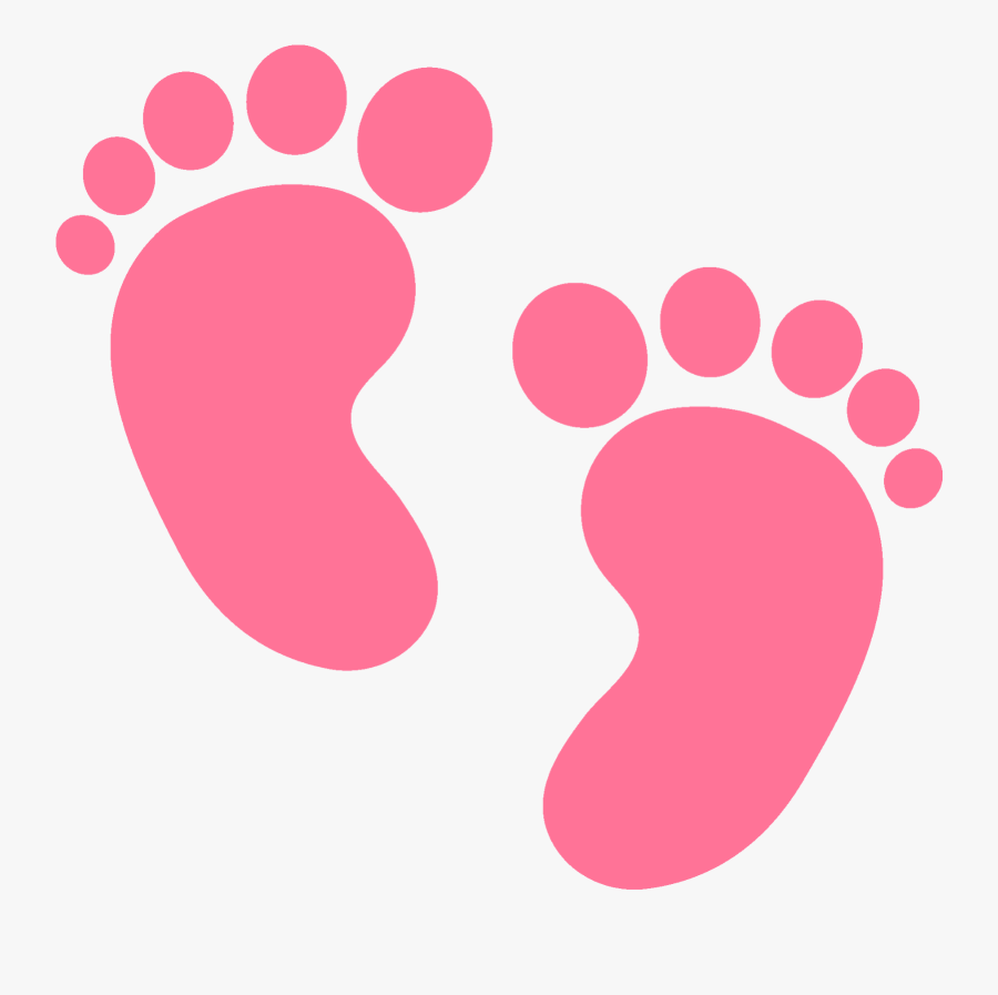 Pink Baby Footprint Png, Transparent Clipart