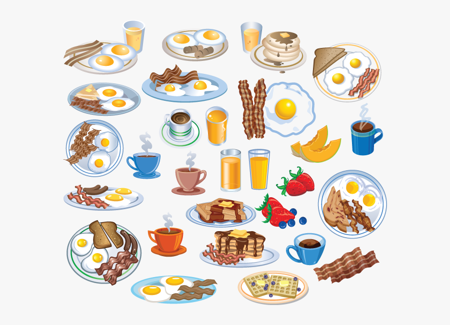 Vector Cafe Breakfast - Breakfast Vector Logo, Transparent Clipart