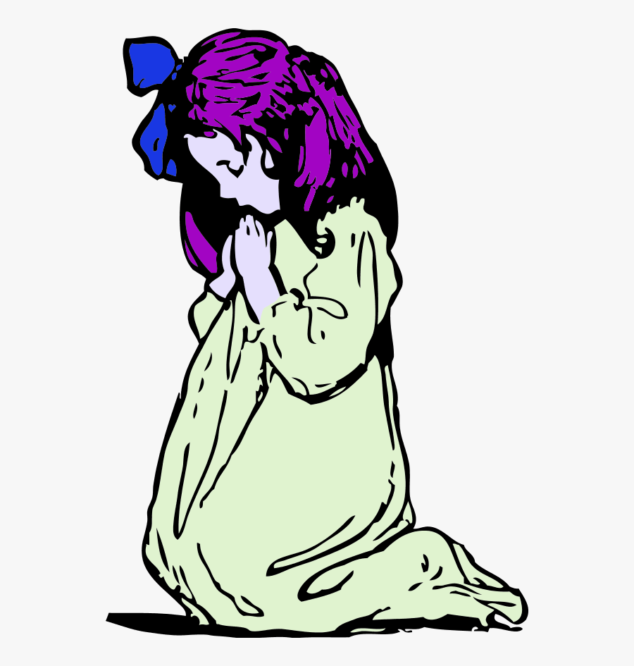 Girl Praying Clip Art, Transparent Clipart