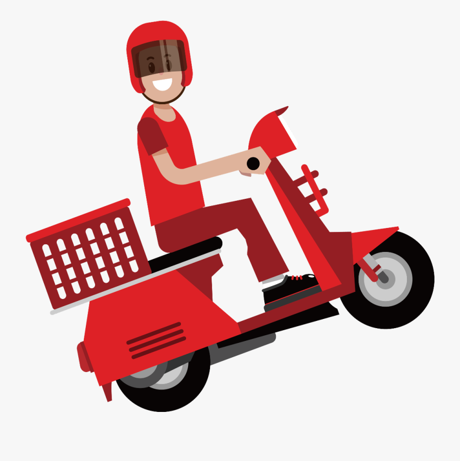 Transparent Scooter Clipart Delivery Clipart Png , Free Transparent