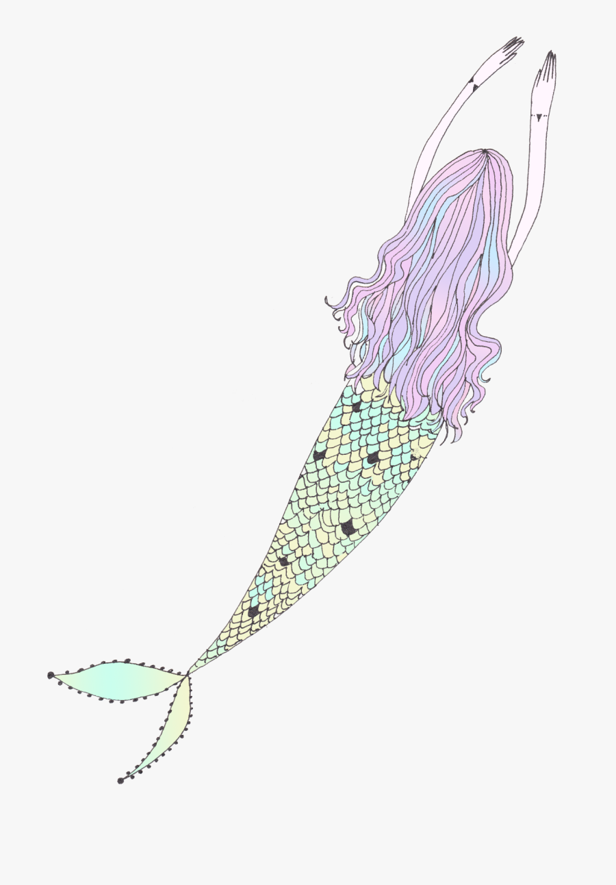 Mermaid Tail Clipart Tumblr Transparent - Transparent Mermaid, Transparent Clipart