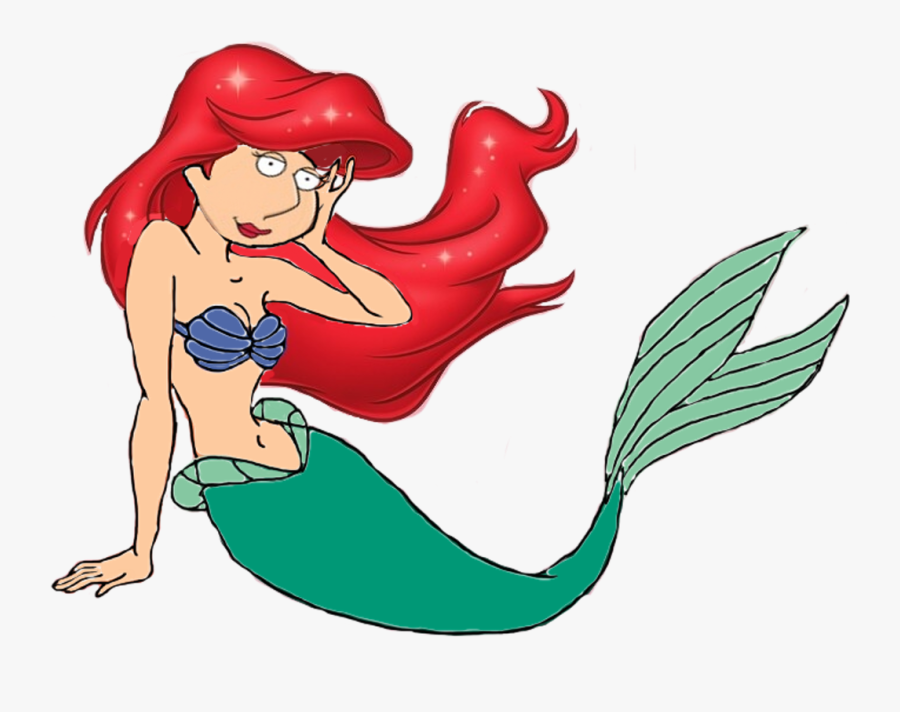 Transparent Mermaid Tail Clipart - Cartoon Character Little Mermaid, Transparent Clipart