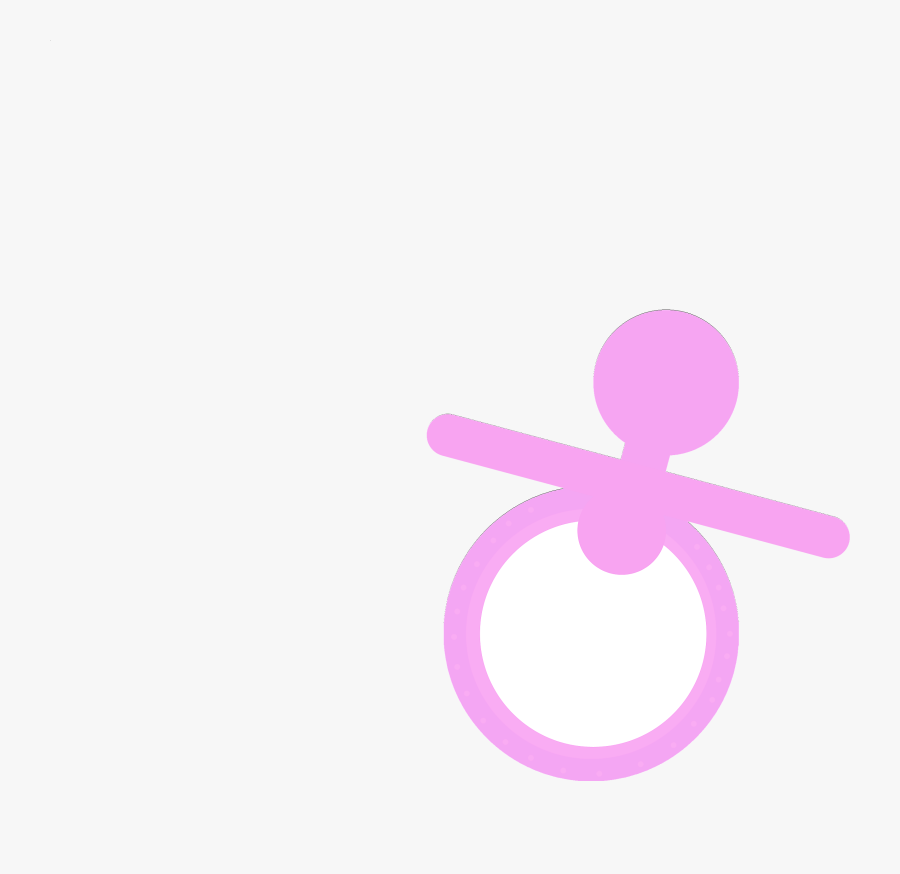 Pacifier Clipart Front - Circle, Transparent Clipart
