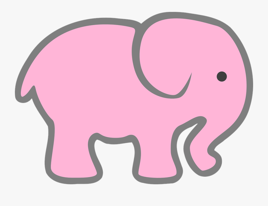 Elephant, Baby, Pink, Animal, Cartoon, Cute, Drawing - Elephant Clipart, Transparent Clipart