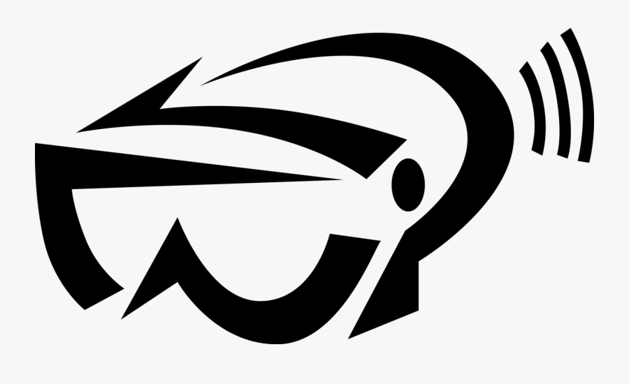Vector Illustration Of Alpine Downhill Skiing Ski Goggles - Emblem, Transparent Clipart