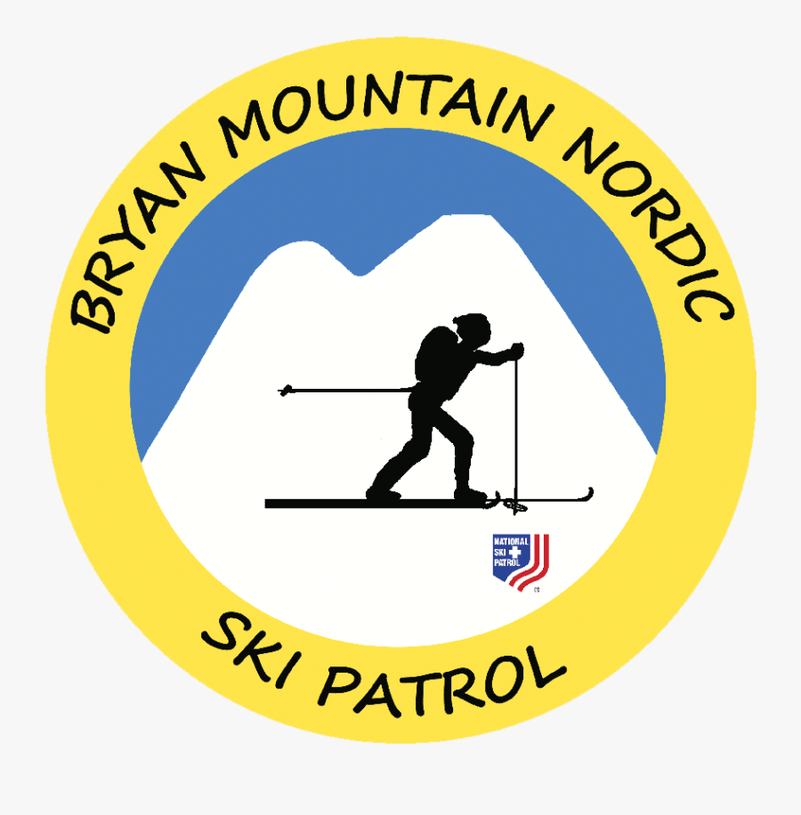 Bryan Mountain Nordic Ski Patrol Was Founded In - Skier Stops, Transparent Clipart