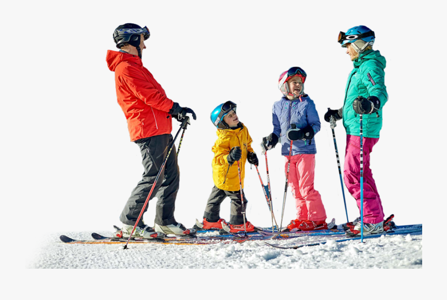 Family Ski Area - Skier Stops, Transparent Clipart