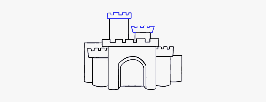 How To Draw Cartoon Castle - Cartoon, Transparent Clipart