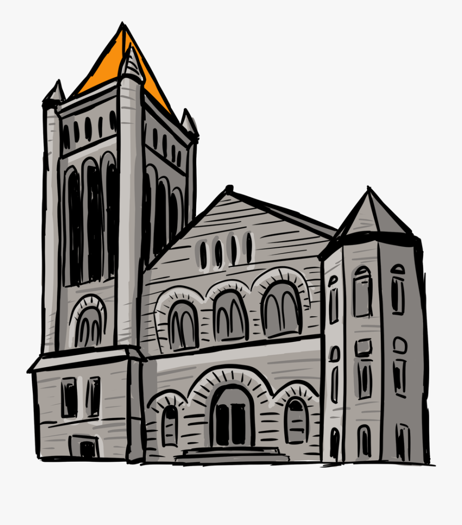 Drawing Of Altgeld Hall - Chapel, Transparent Clipart