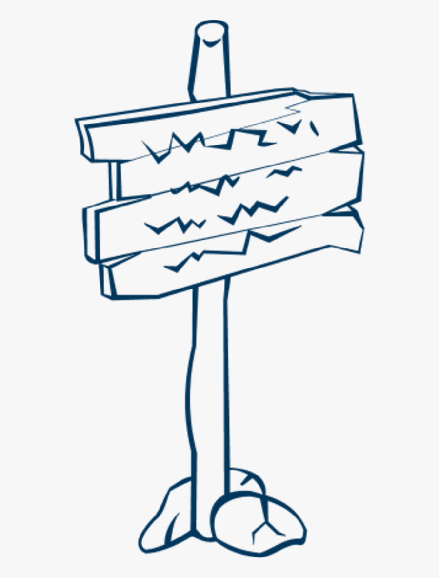 Transparent Wooden Sign Post Clipart - Sign Post Clip Art, Transparent Clipart