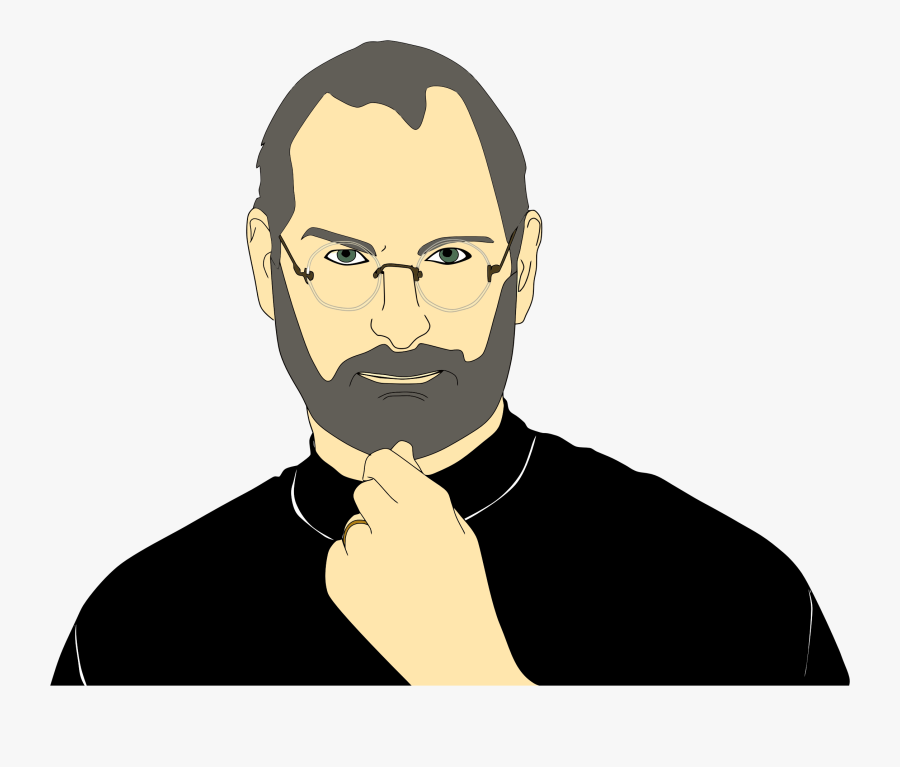 Steve Jobs Portrait Clip Arts - Steve Jobs Clipart, Transparent Clipart