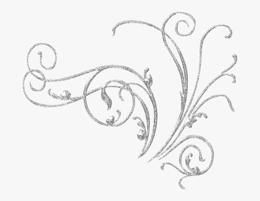 #metal #decoration #border #edge #frame #silver #flowers - White Background Swirls Transparent, Transparent Clipart