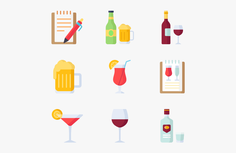 Icons Free Vector - Alcoholic Drink Glass Icon Transparent Background, Transparent Clipart