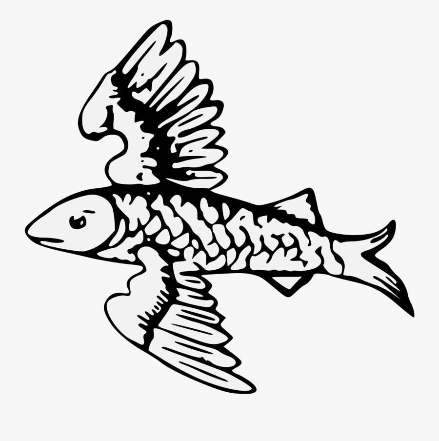 Heraldic Fish, Transparent Clipart
