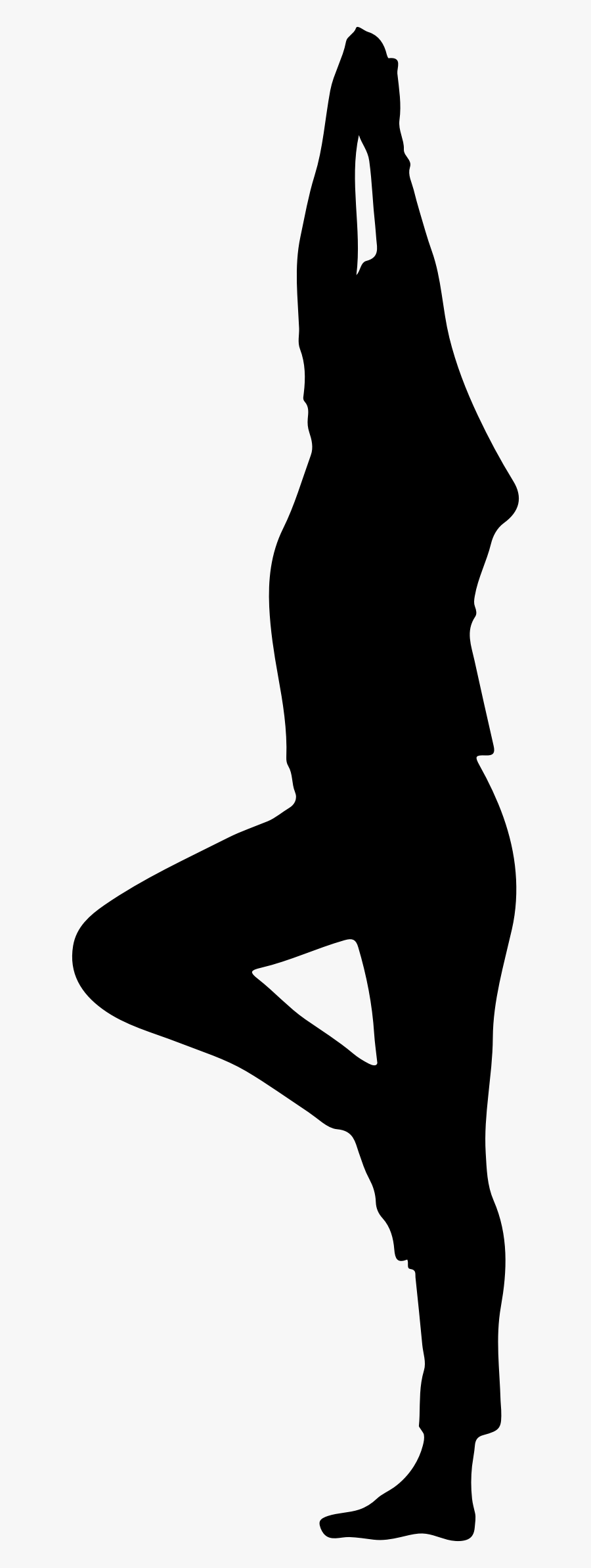 Yoga Pose Minus Ground Silhouette - Body Silhouette Therapy, Transparent Clipart