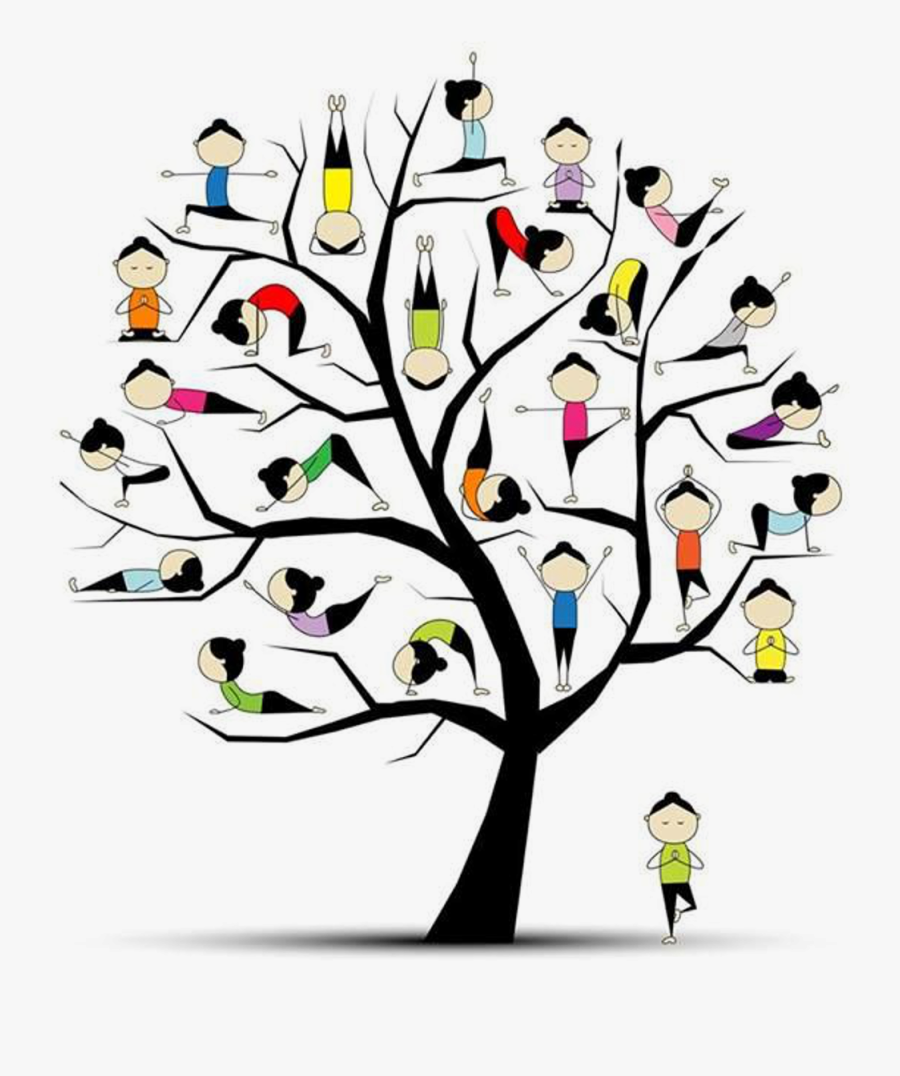 Yoga Clipart Pranayama - Tree With Many Branches, Transparent Clipart
