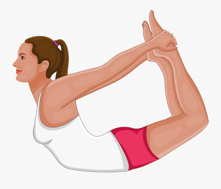 Clip Art Bow Pose Yoga - Posture In Dhanurasana, Transparent Clipart