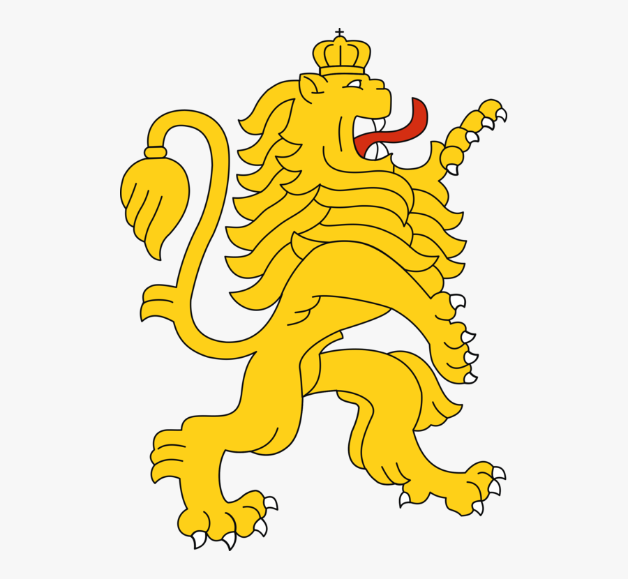 Line Art,art,yellow - Bulgarian Coat Of Arms Lion, Transparent Clipart
