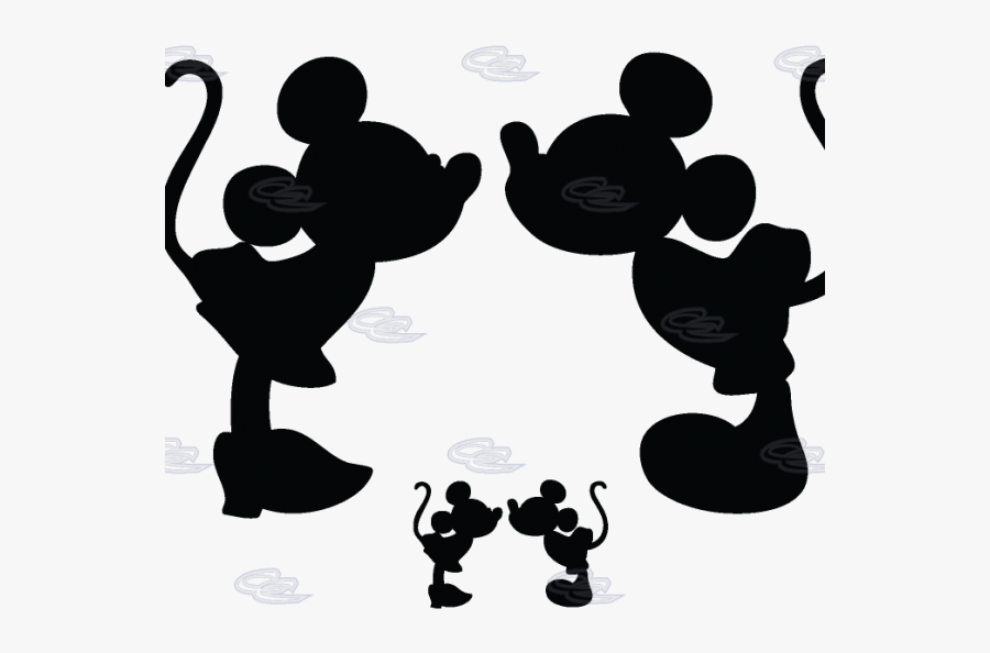 Mickey And Minnie Kissing, Transparent Clipart