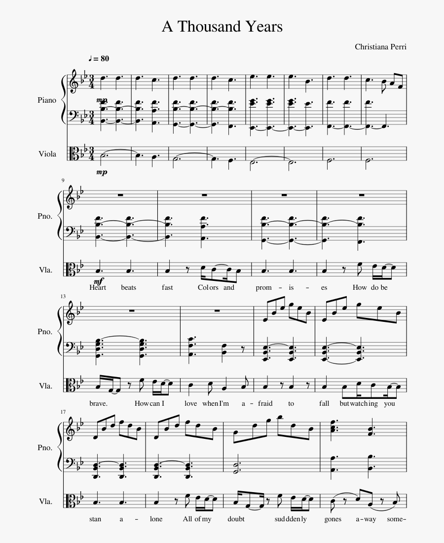 Thousand Years Piano Duet, Transparent Clipart