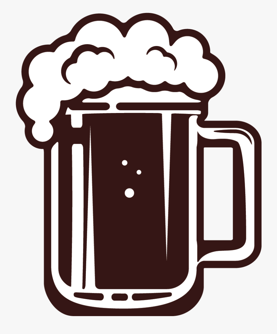 Beer Glasses Vector Graphics Upstairs Club Drink - Silhouette Beer Mug Vector, Transparent Clipart