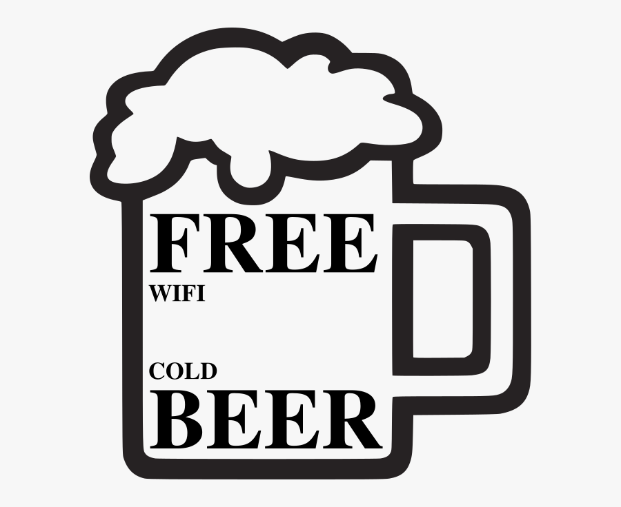 Transparent Free Wifi Png - Free Cold Beer, Transparent Clipart