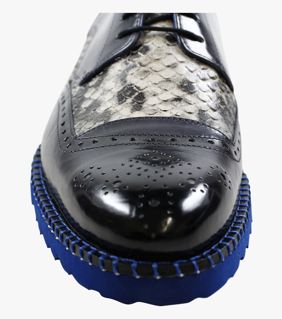 Derby Shoes Henry 13 Snake Crock London Fog Black White - Sneakers, Transparent Clipart