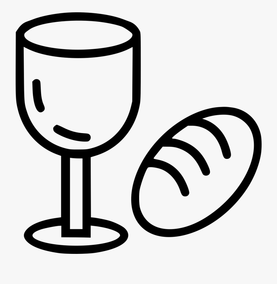 Wine Clip Bread - Bread And Wine Clipart Black And White, Transparent Clipart