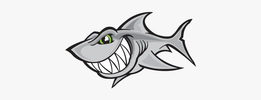 Clip Art Cartoon Shark Smiling - White Shark Cartoon Png, Transparent Clipart