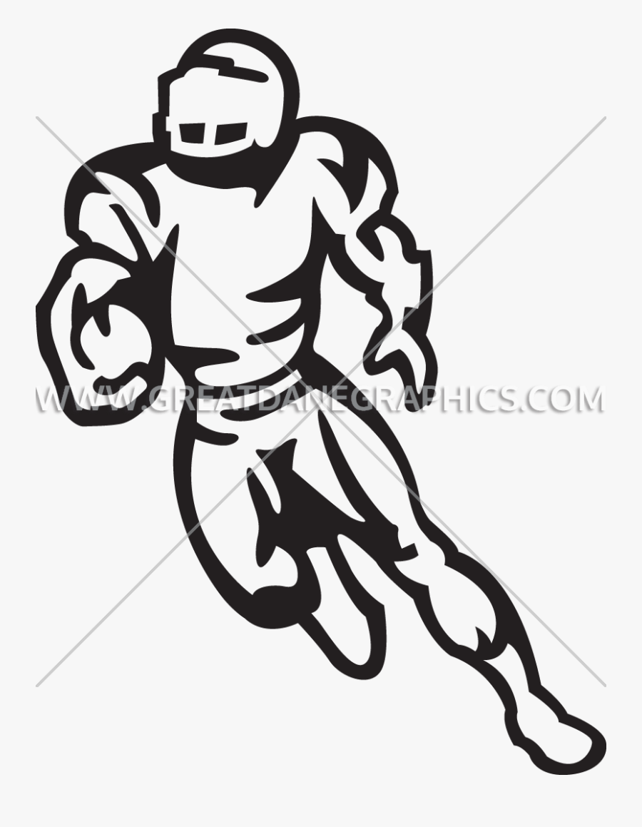 Player Production Ready Artwork - Running Back Football Player Clipart, Transparent Clipart