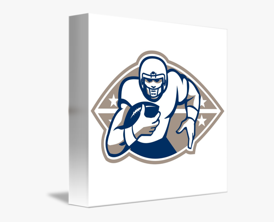 American Runningback Star Front - American Football Illustration, Transparent Clipart