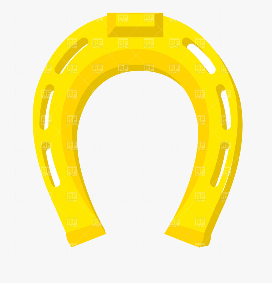 Horseshoe Golden Vector Image Illustration Of Objects - Horseshoe Clip Art, Transparent Clipart