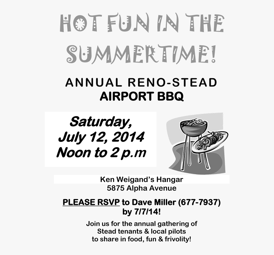 Summer 2014 Bbq Flyer - Jokerman Font, Transparent Clipart