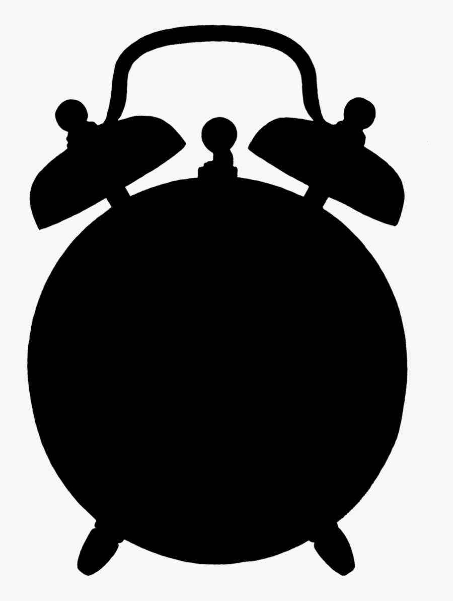Alarm Clock Silhouette Time - Silhouette Time, Transparent Clipart