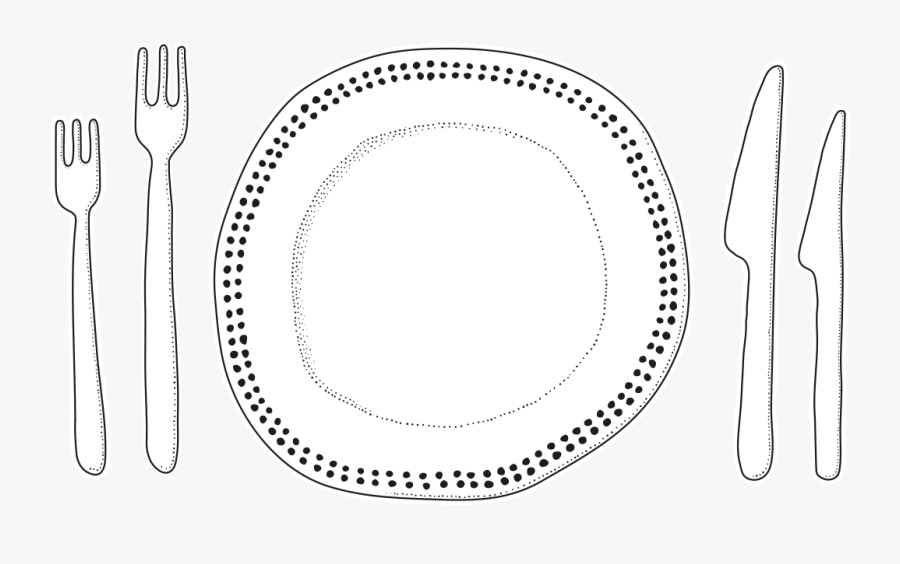 Plate - Fork, Transparent Clipart